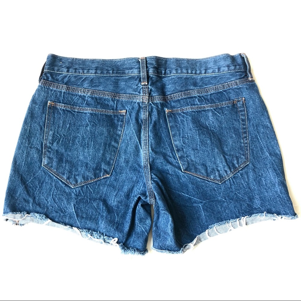 Madewell Women's Jean Shorts 27 Raw Hem Cut Off Low Rise Blue - Picture 2 of 4